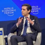 José María Álvarez-Pallete, presidente de Telefónica, en el Foro de Davos