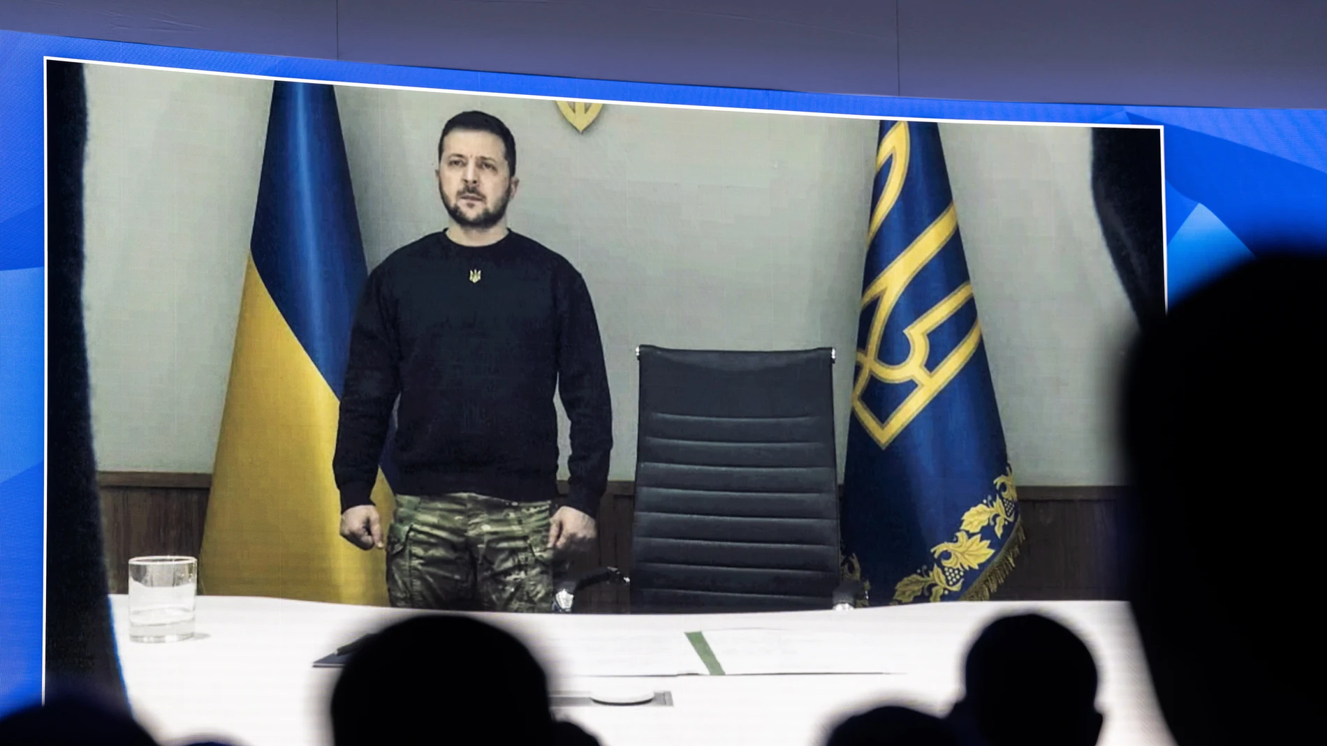 Volodimir Zelenski intervino en el foro de Davos para pedir ayuda para poder afrontar con garantías la ofensiva rusa de las próximas semanas