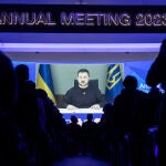 El presidente ucraniano, Volodomir Zelenski, intervino en el Foro Mundial de Davos por videoconferencia