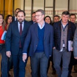 Feijóo estuvo ayer en Cuenca con el líder del PP en Castilla-La Mancha, Paco Núñez