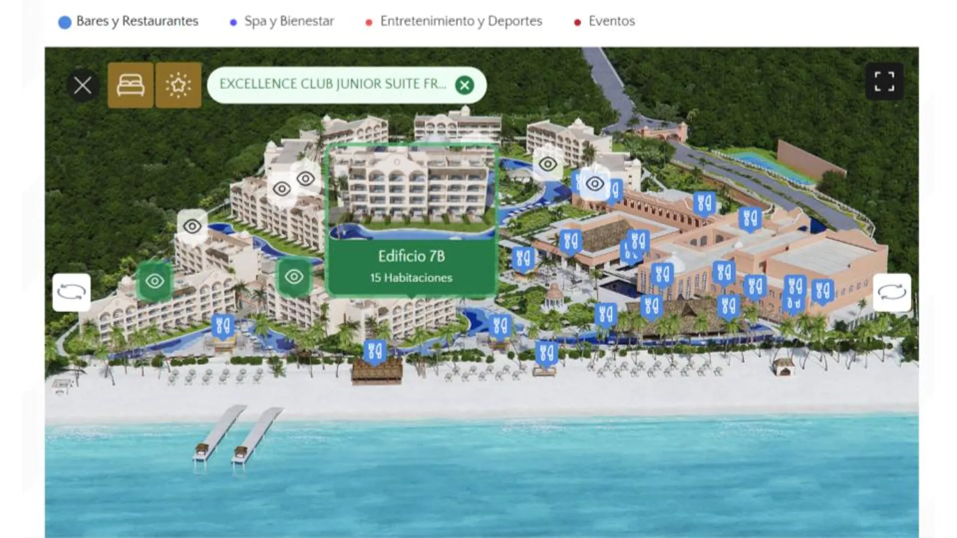 Proceso de reserva a través de Digital Hub de Hotelverse