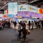 Vista general del stand de la Comunitat Valenciana en la Feria Internacional de Turismo de Madrid (Fitur), donde este martes se celebra el acto institucional con motivo del día de la Costa Blanca