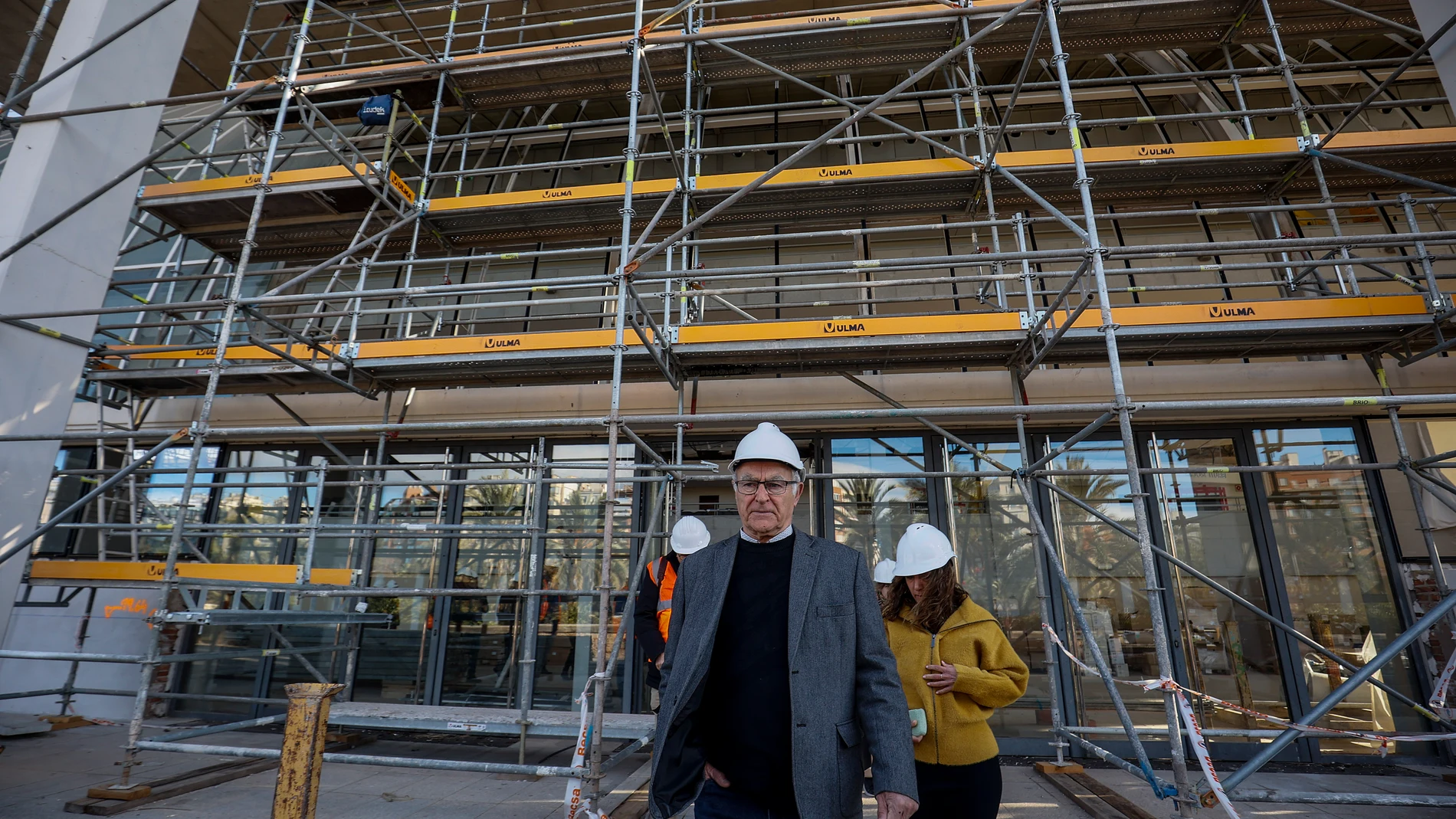 El alcalde de València, Joan Ribó, ha visitado esta mañana las obras de rehabilitación del Palau de la Música de Valencia