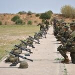 Aspirantes a militares durante la fase de formación en San Fernando (Cádiz)