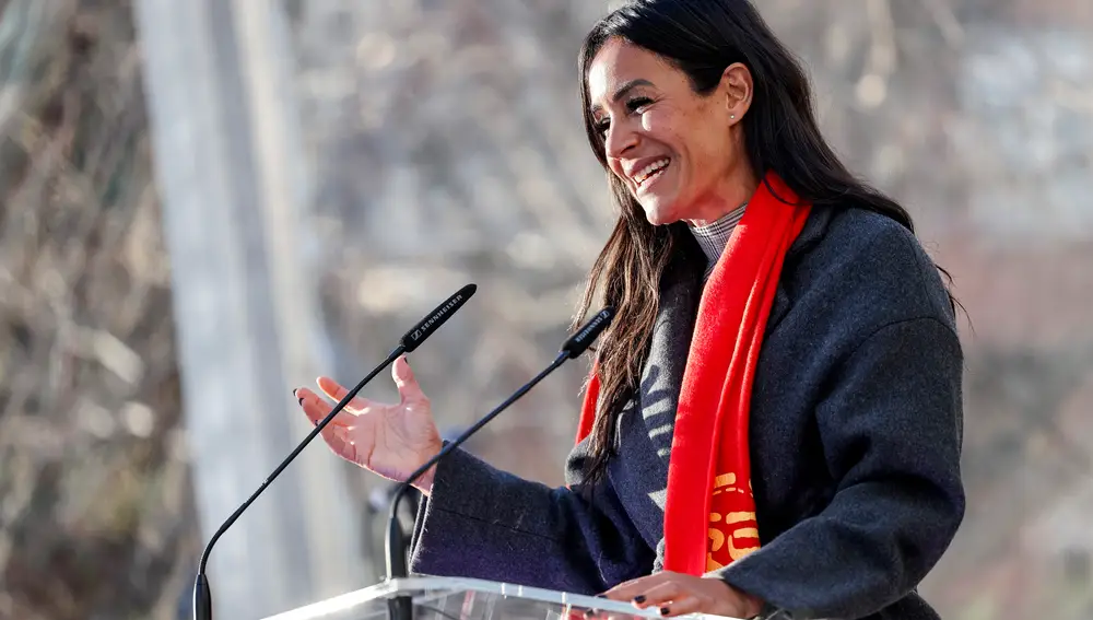 La vicealcaldesa de Madrid, Begoña Villacís, pronuncia un discurso, el pasado día 20, en la inauguración del Año Nuevo chino, el Año del Conejo