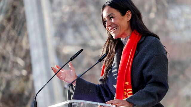 La vicealcaldesa de Madrid, Begoña Villacís, pronuncia un discurso, el pasado día 20, en la inauguración del Año Nuevo chino, el Año del Conejo
