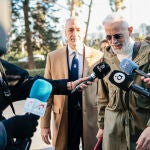 Marcos Benavent, a su llegada a la Ciudad de la Justicia, junto a su letrado, Juan Carlos Navarro