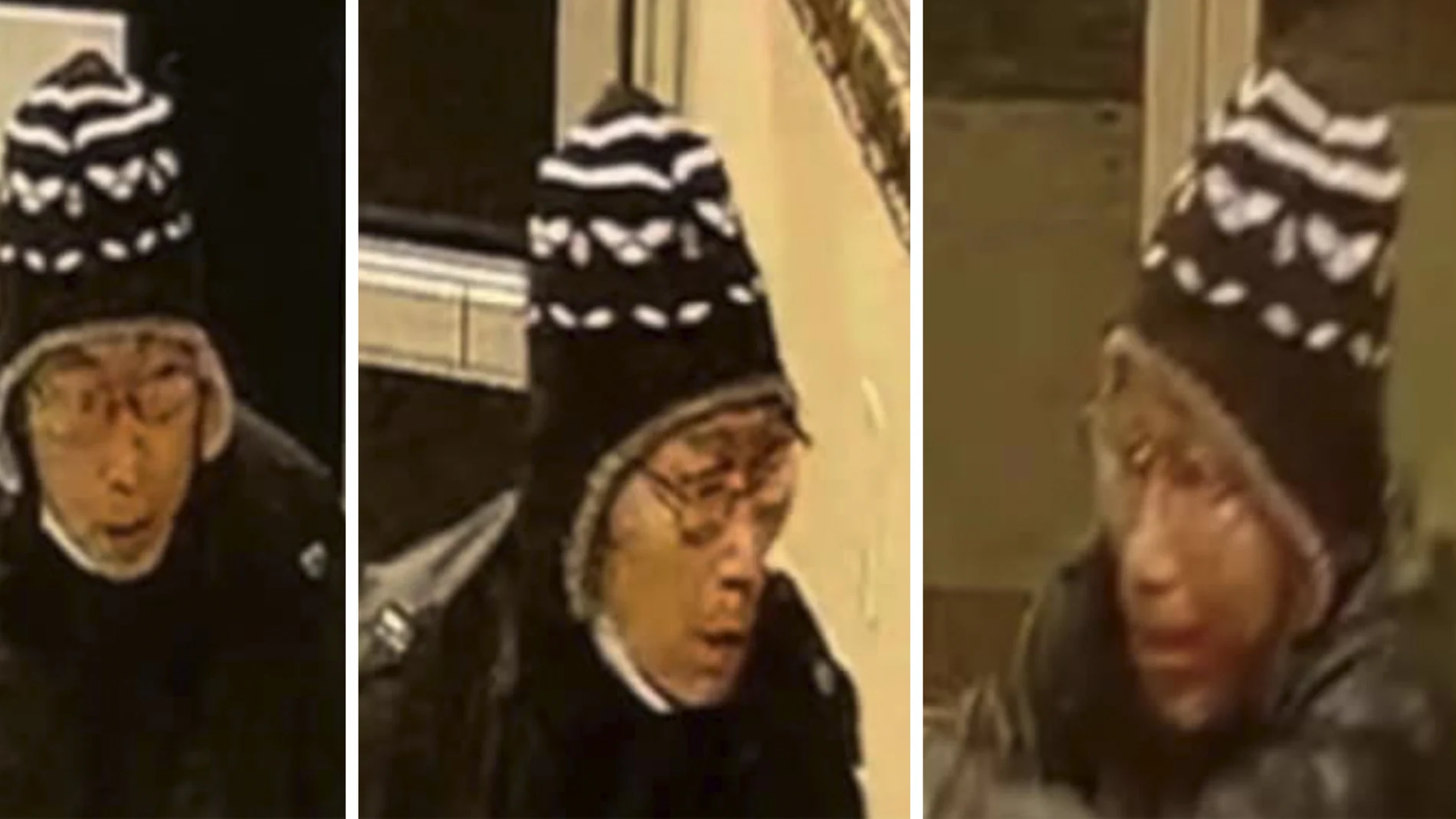 Esta imagen combinada creada utilizando fotos proporcionadas por el Departamento del Sheriff del Condado de Los Ángeles muestra a un hombre sospechoso presuntamente involucrado en un tiroteo el sábado 21 de enero de 202