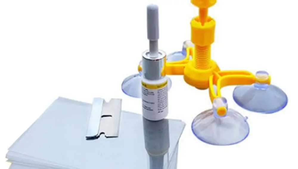 Imagen genérica de un kit de reparación de parabrisas