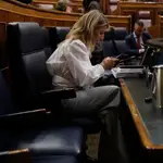 La vicepresidenta segunda y ministra de Trabajo y Economía Social, Yolanda Díaz. EFE/ Juan Carlos Hidalgo