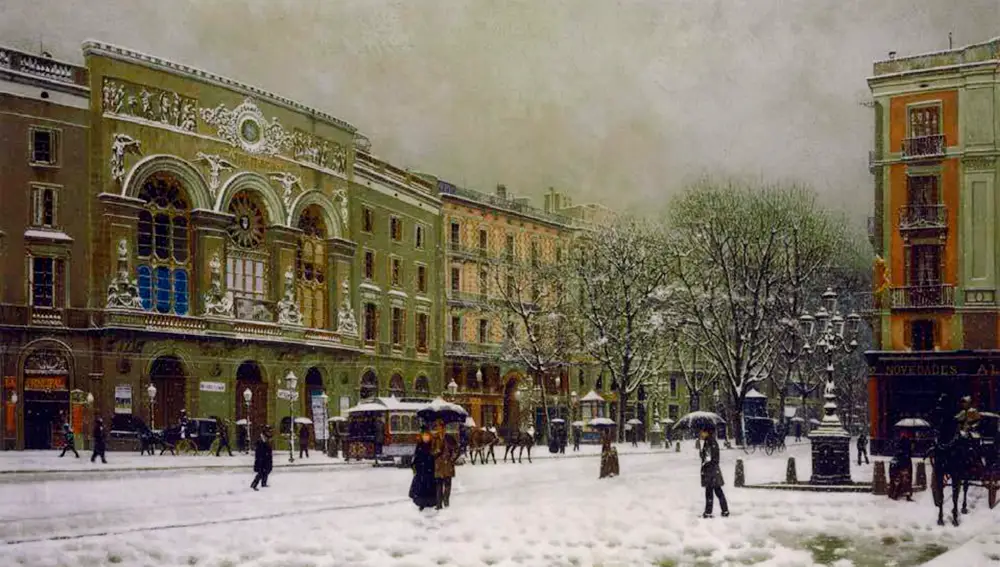 Nevada de 1887 en Barcelona, por Joaquim Pursals i Forment