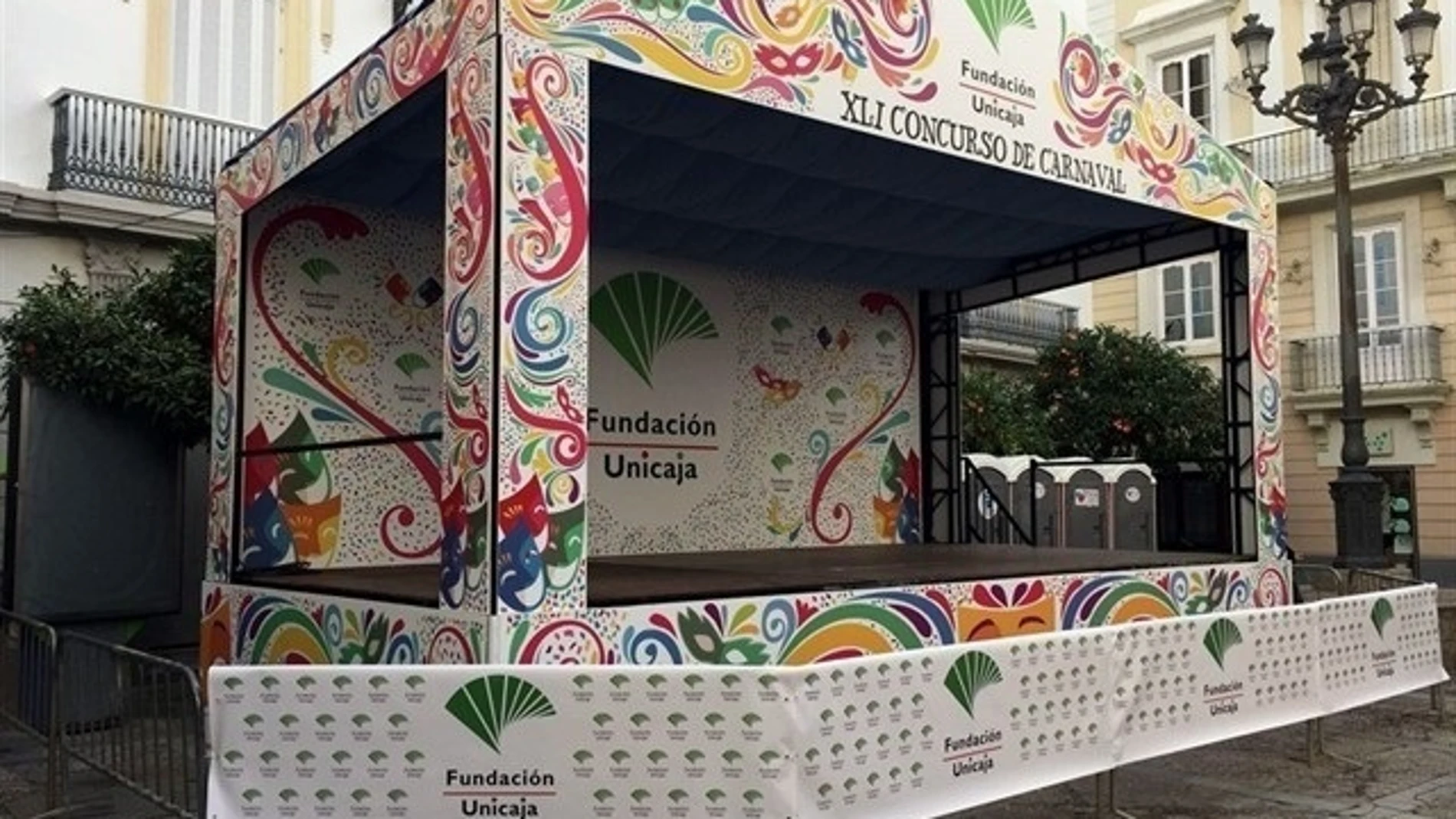 Tablao del concurso Unicaja del Carnaval de Cádiz