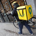 Un trabajador de Glovo en Madrid