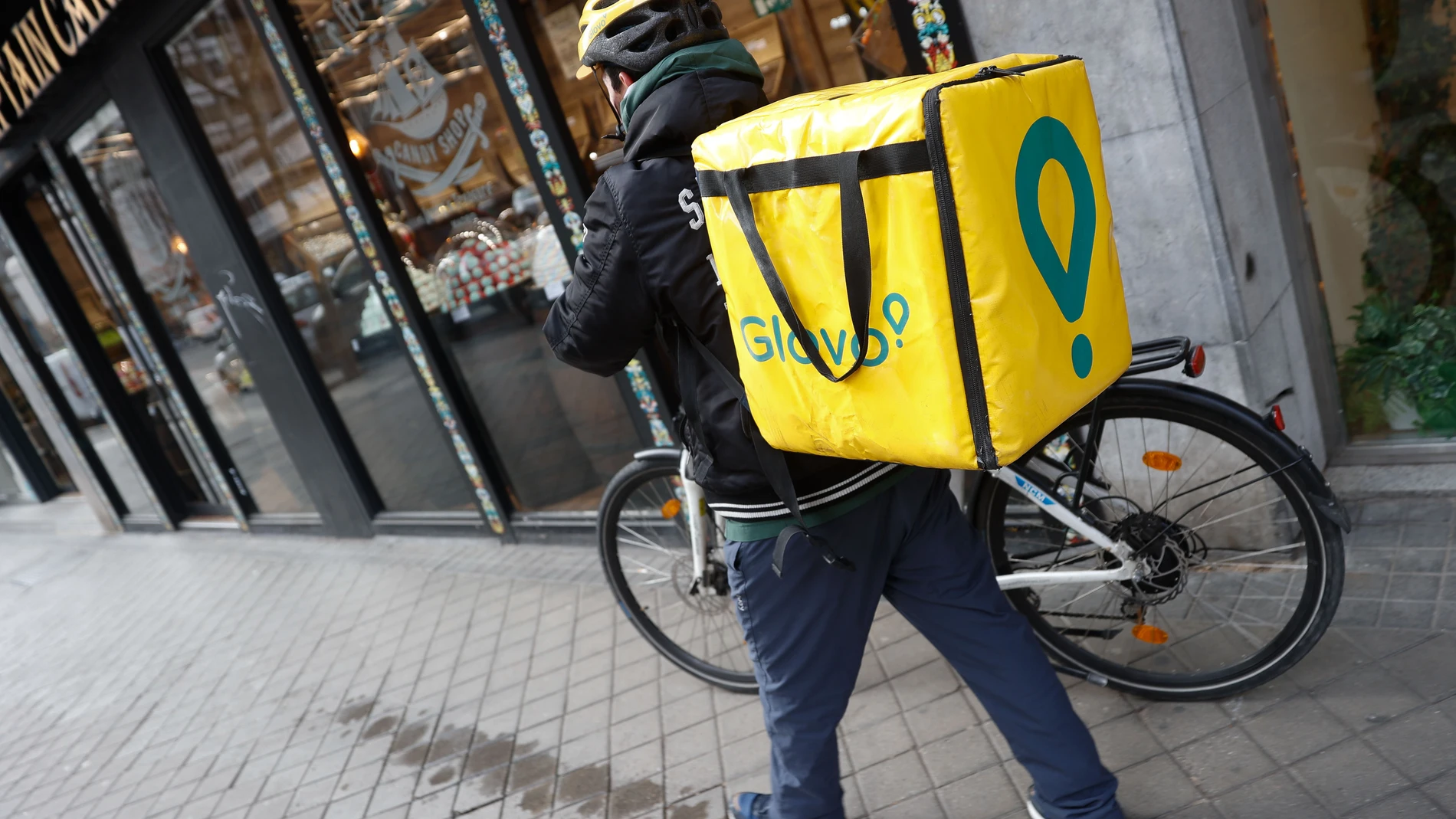 Un trabajador de Glovo en Madrid