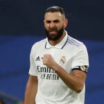 El delantero francés del Real Madrid Karim Benzema