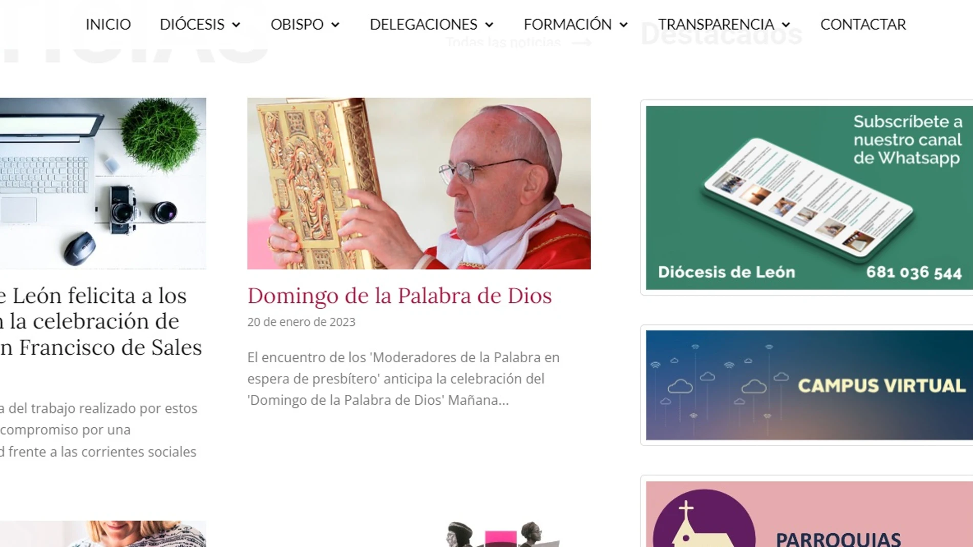 Nueva página web de la Diócesis de León