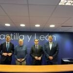 De izquierda a derecha: Guzmán Gómez, Avelino Álvarez, Conrado Íscar y Juan José de la Fuente.PP27/01/2023