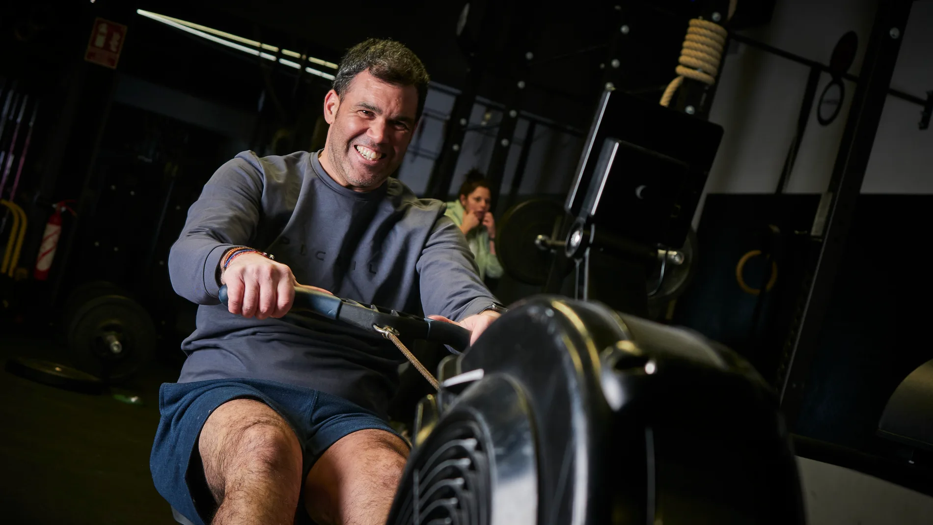 Javier García Jiménez, presidente del PP de Navarra en un box crossfit. Fotografía: Eduardo Sanz