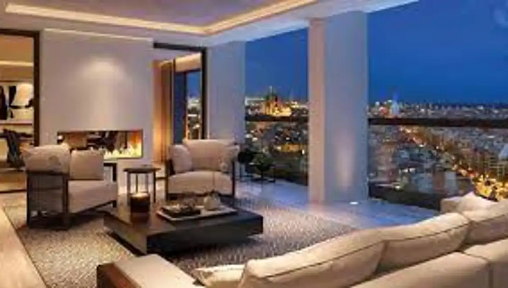 Uno de los salones de la vivienda