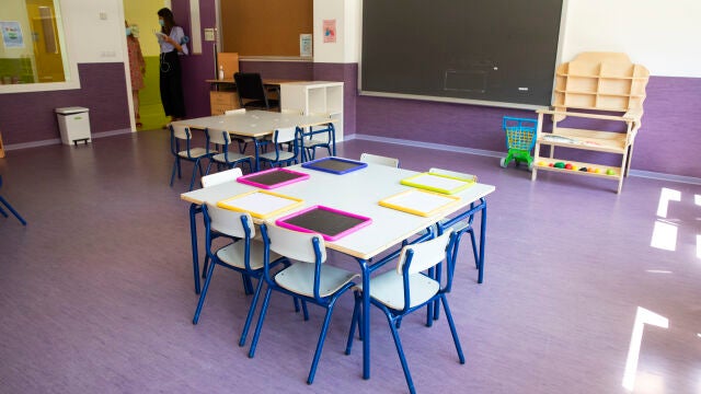 Aula de un colegio de la Comunidad de Madrid