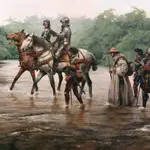 «La entrada de Hernán Cortés en México», obra de Augusto Ferrer Dalmau