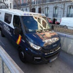 Un furgón de la Policía Nacional