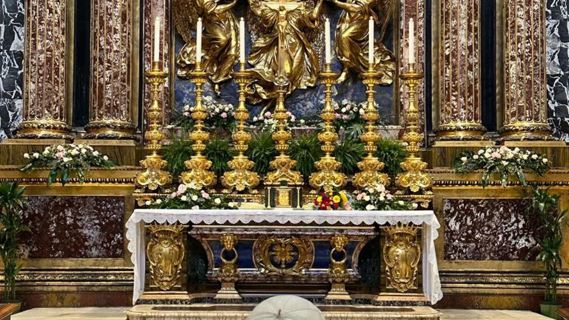 El papa Francisco, el pasado domingo, en su visita a la basílica de Santa María La Mayor