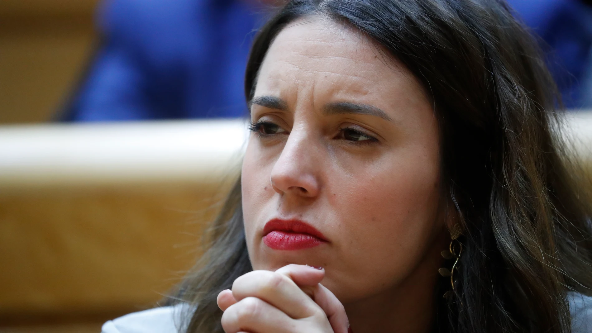 La ministra de Igualdad, Irene Montero, durante el pleno del Senado, este martes en Madrid