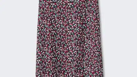 Falda midi estampada