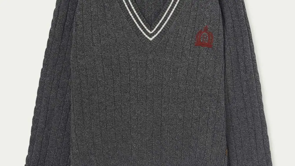 Jersey cuello pico bordado