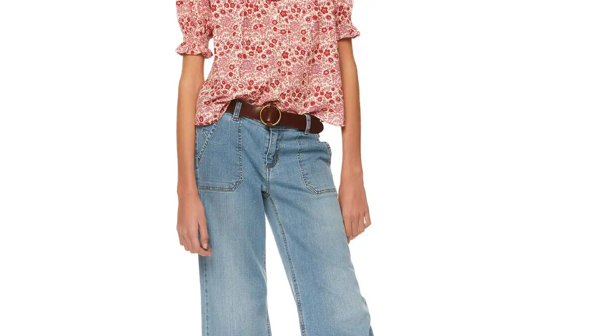 PANTALÓN ANCHO BOLSILLOS VAQUERO