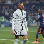 Mbappé, en un partido con el PSG