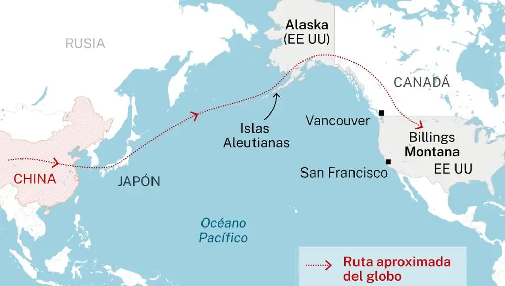 Ruta del globo chino