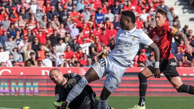 Vinicius durante su partido ante el Mallorca