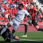 Vinicius durante su partido ante el Mallorca