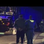 Un momento de la interceptación del camión que tranportaba la droga