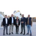 Los líderes del PP de Segovia, Paloma Sanz, Francisco Vázquez, Javier Maroto, Miguel Ángel de Vicente y José Mazarías, en la Intermunicipal de Valencia