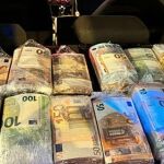 Dinero intervenido en la Gran Vía