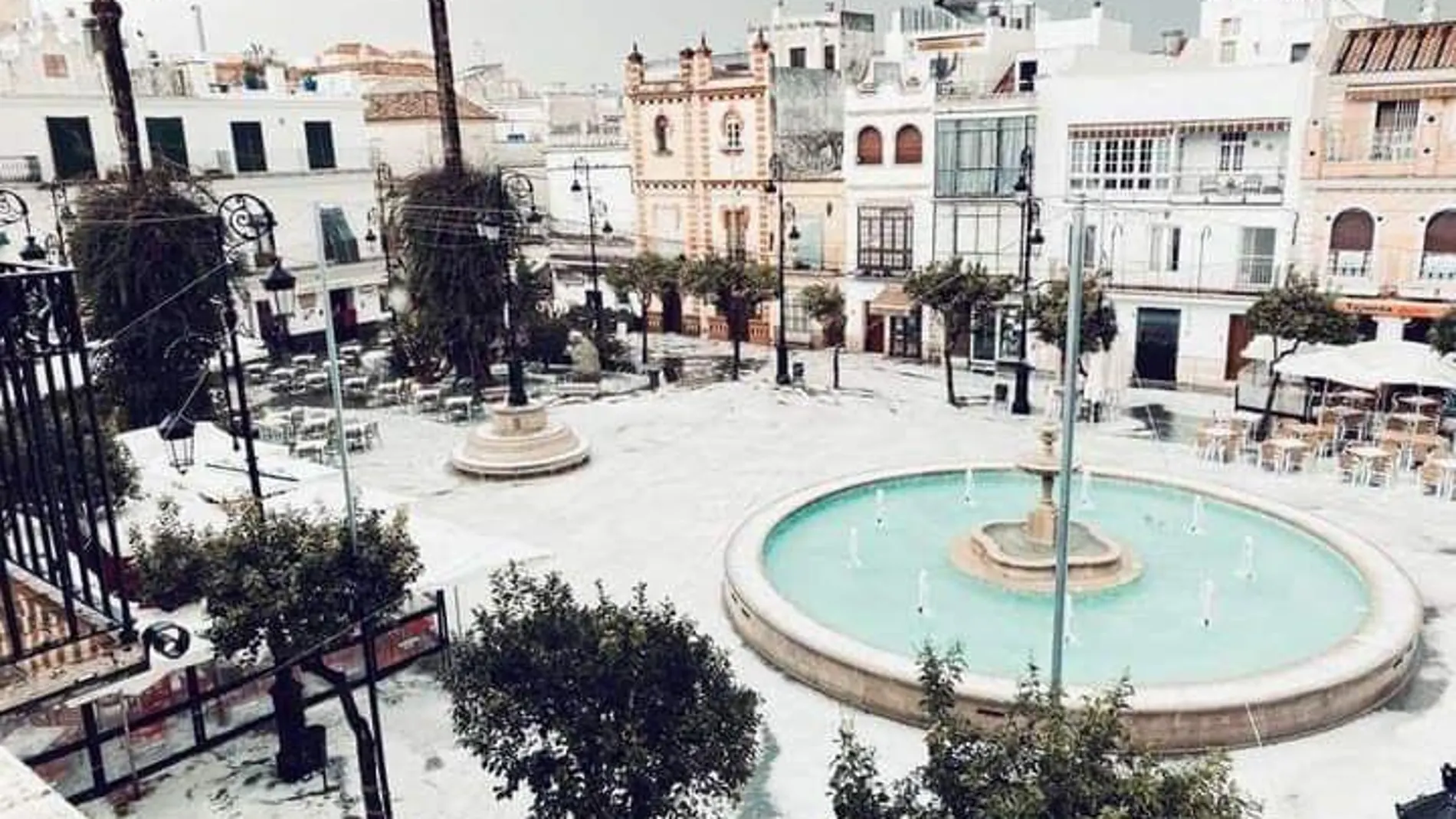 El granizo cubrió el municipio