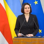 Belarusian opposition leader Sviatlana Tsikhanouskaya visits Warsaw