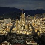 Aspecto de la Basílica de la Sagrada Familia 