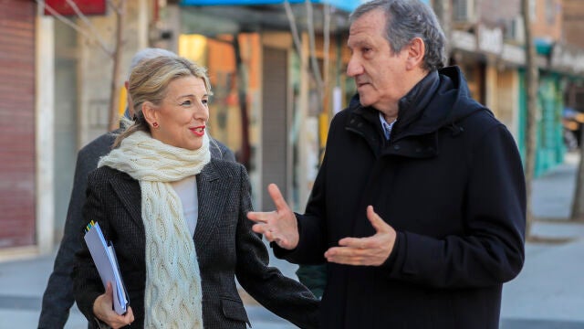 Yolanda Díaz se reúne con el presidente y secretario general de GESTHA