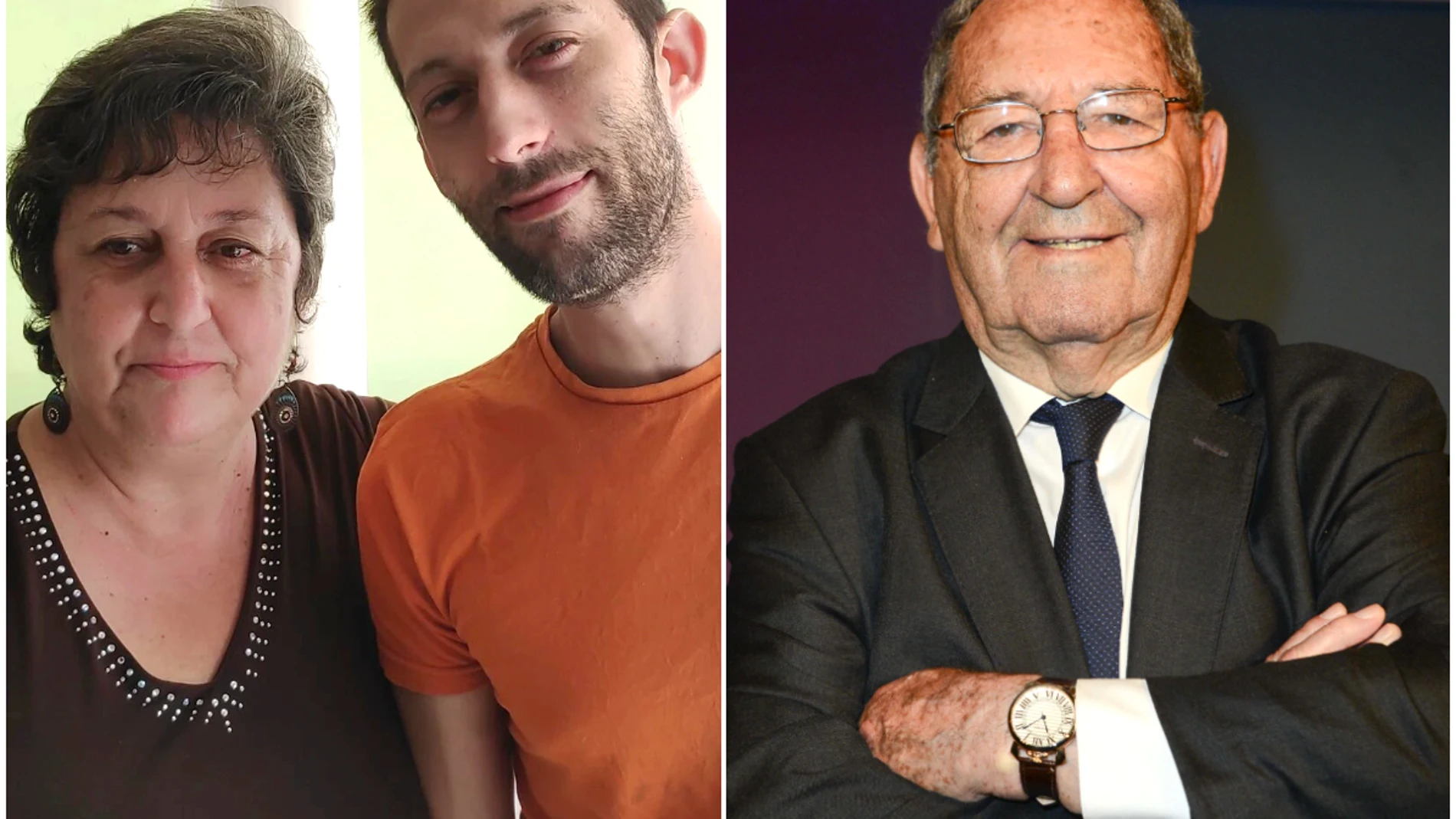 Paquita de España, David Murcia y Paco Gento