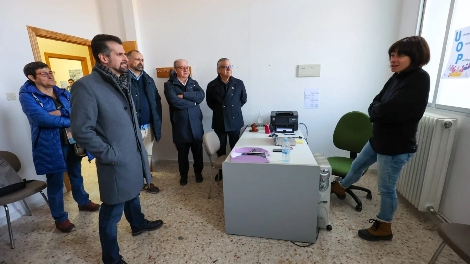 Tudanca durante su visita a la Unidad de Orientación Profesional (UOP) de El Barco de Ávila
