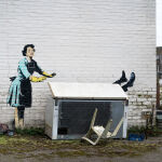 "Máscara del día de San Valentín", nueva obra de Banksy en Margate (Inglaterra)