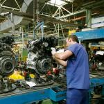 Cadena de montaje de la fábrica de Ford en Almussafes (Valencia)