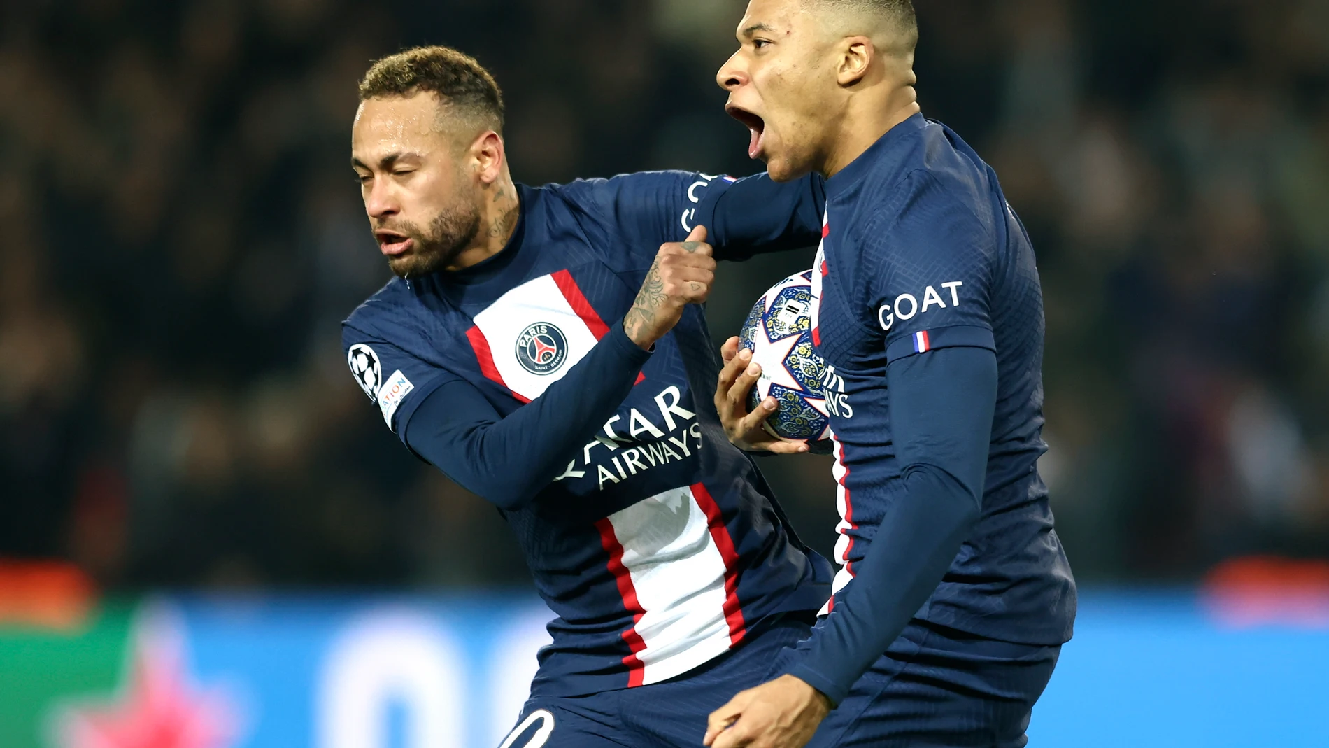 Neymar y Mbappé, en el último partido ante el Bayern
