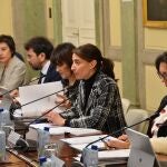 Reunión de la ministra de Justicia, Pilar Llop, con una delegación de la FEMM.