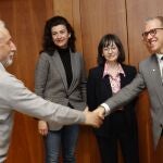 El consejero Mariano Veganzones antes de presentar en Soria lo sprogramas mixtos de formación y para el empleo