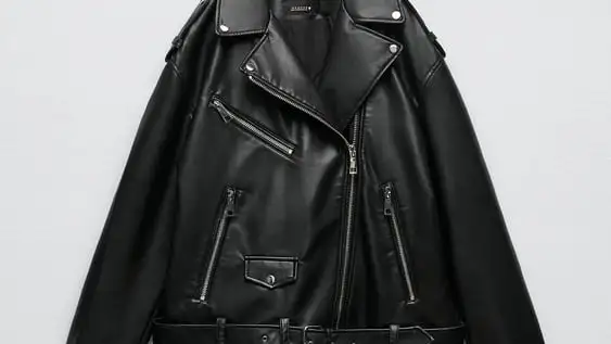 Cazadora oversize efecto piel